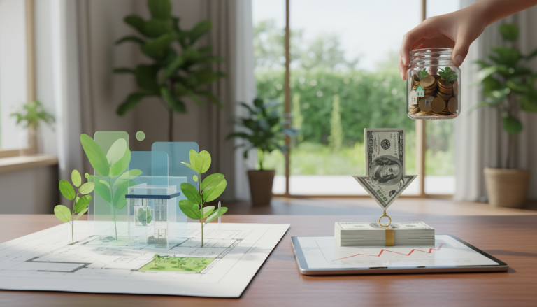 Nowoczesny projekt salonu i ogrodu sfinansowany kredytem gotówkowym w 2026 roku